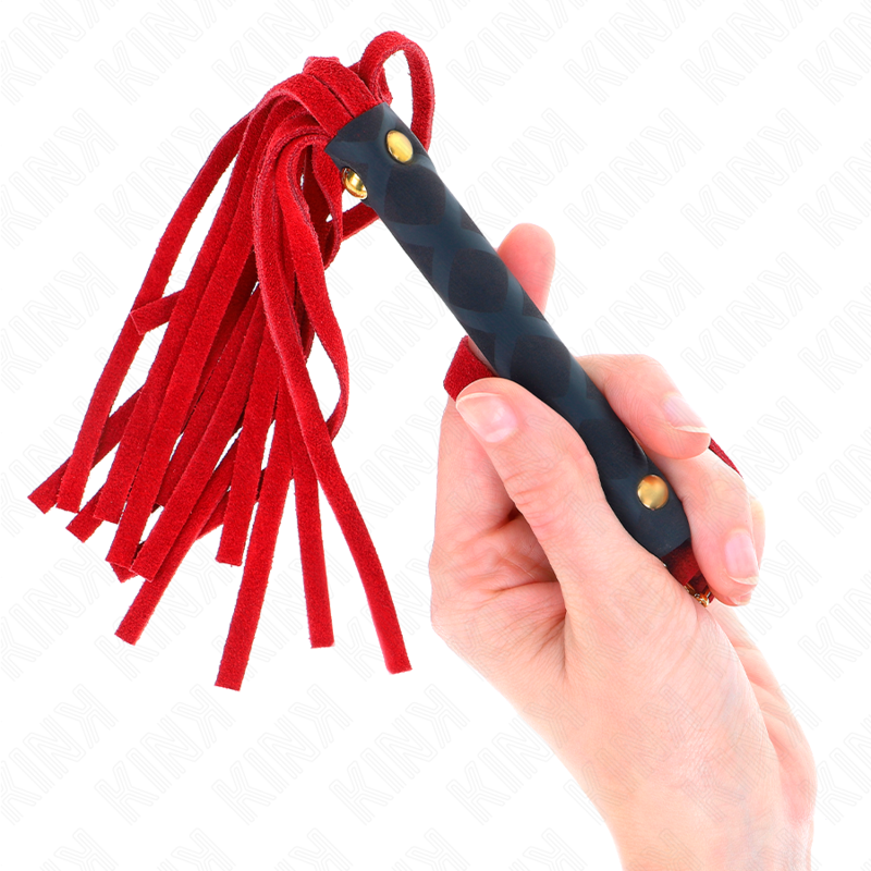 KINK Rote Wildleder Mini-Peitsche 30 cm – Bondage & BDSM | Secret Pulse bei Secret Pulse im Erotikshop