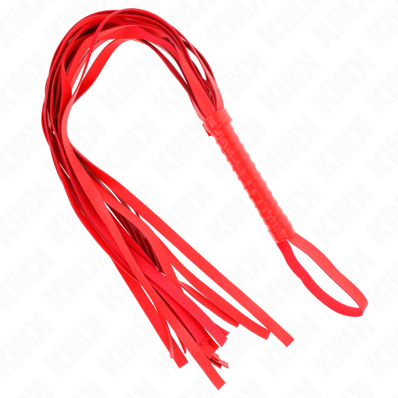 KINK Rote Peitsche 70 cm – Kurzer Griff & langer Schwanz | Secret Pulse Produktansicht und Details