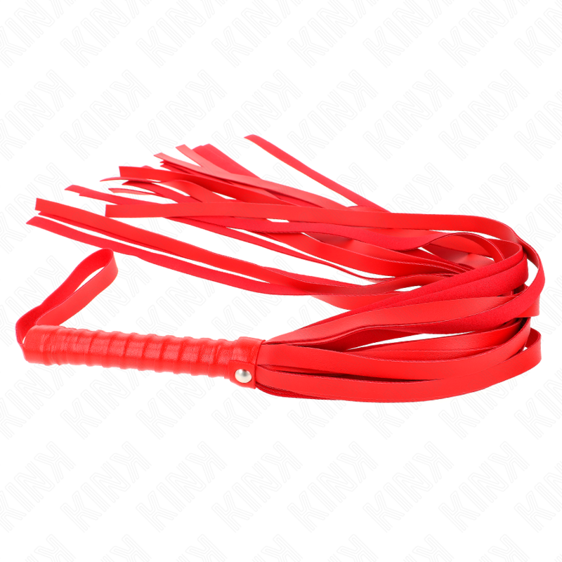KINK Rote Peitsche 70 cm – Kurzer Griff & langer Schwanz | Secret Pulse hochwertiges Zubehör