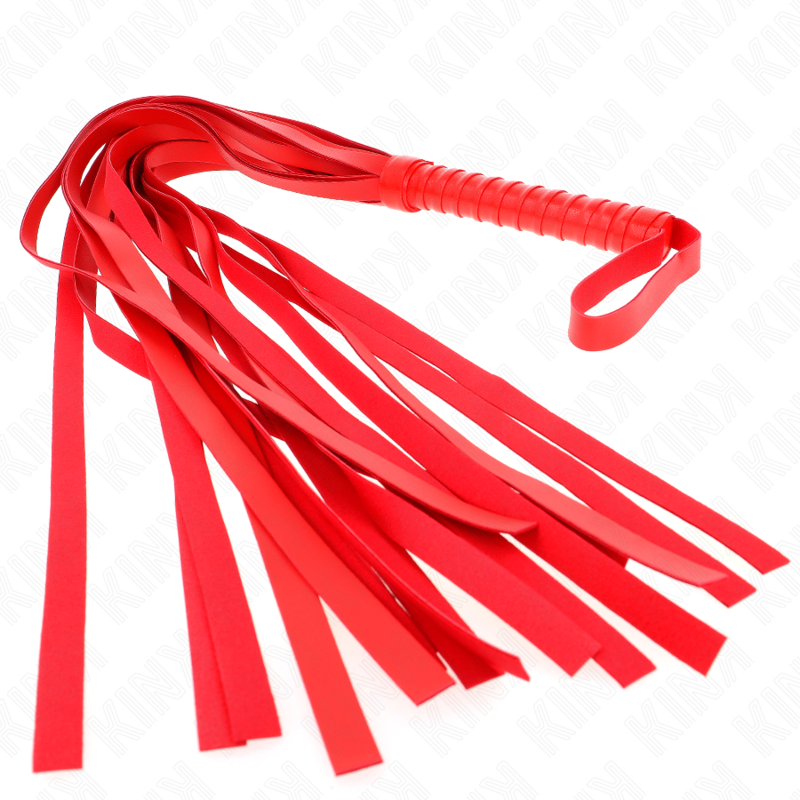 KINK Rote Peitsche 70 cm – Kurzer Griff & langer Schwanz | Secret Pulse für sinnliche und diskrete Momente