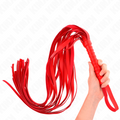 KINK Rote Peitsche 70 cm – Kurzer Griff & langer Schwanz | Secret Pulse BDSM-Peitsche diskret online kaufen