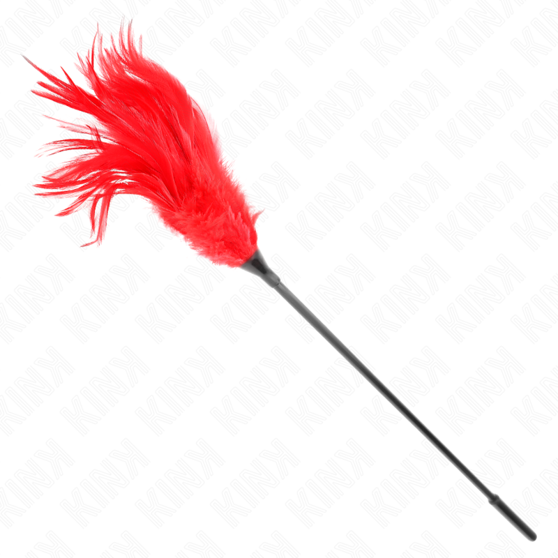 KINK Mehrere rote Kitzelfedern 45 cm – Sinnliches Spiel | Secret Pulse BDSM-Zubehör diskret online kaufen