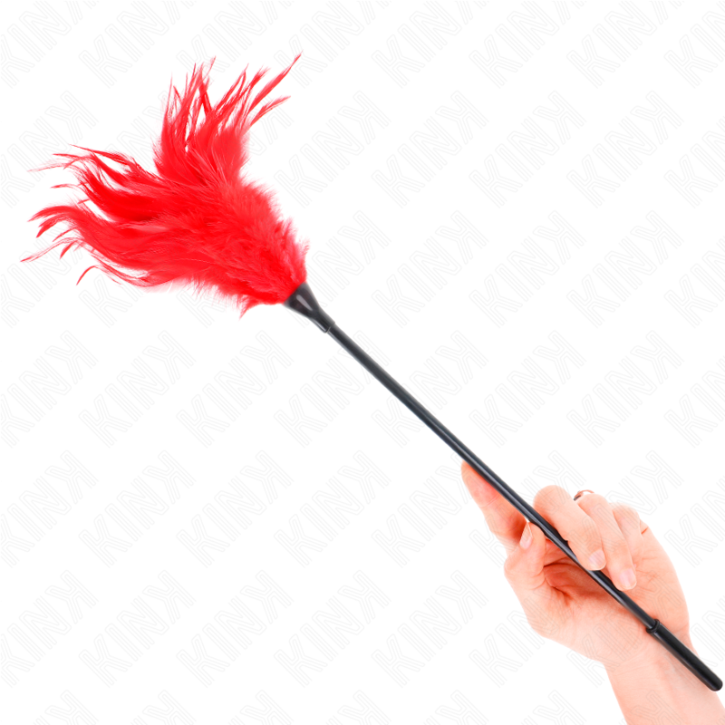 KINK Mehrere rote Kitzelfedern 45 cm – Sinnliches Spiel | Secret Pulse Produktansicht und Details