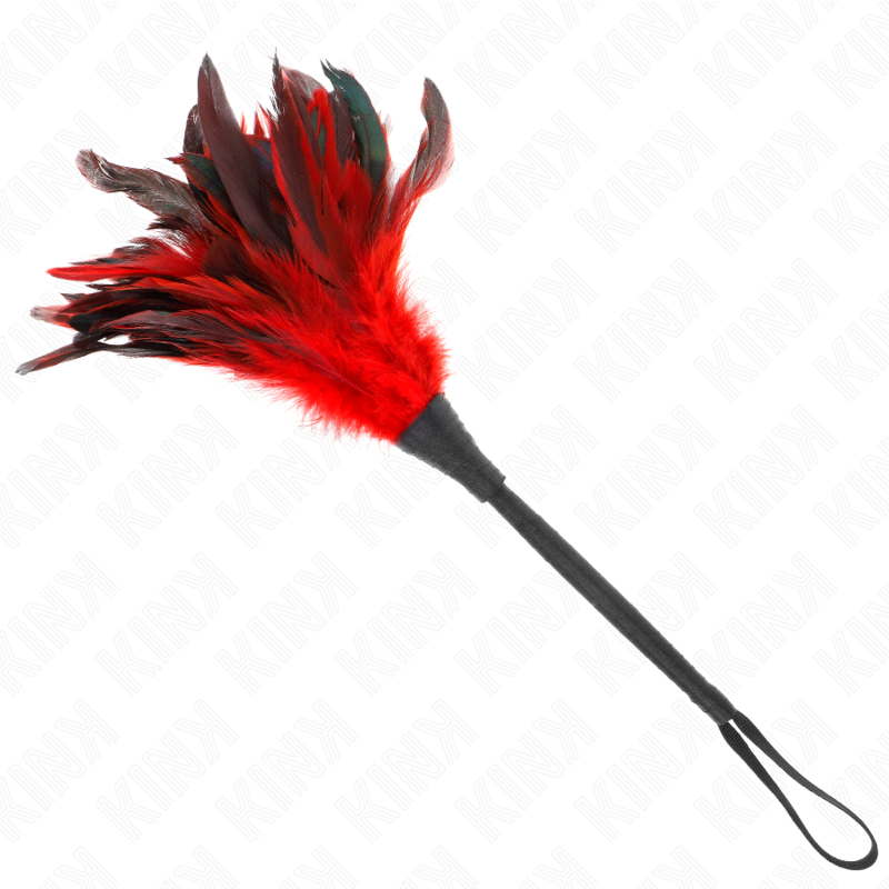 KINK Red Maids Hornform Tickle Hühnerfedern 36 cm – Prickelnde Spiele | Secret Pulse