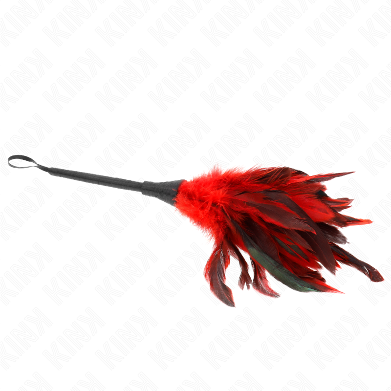 KINK Red Maids Hornform Tickle Hühnerfedern 36 cm – Prickelnde Spiele | Secret Pulse für sinnliche und diskrete Momente