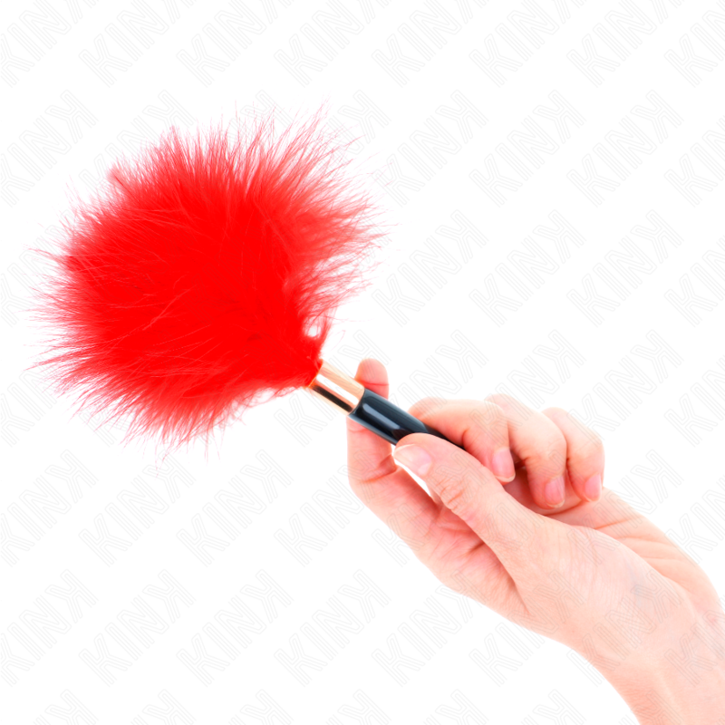 KINK Rot-Gold Metall Kitzelfedern 18 cm – Erotische Spiele | Secret Pulse