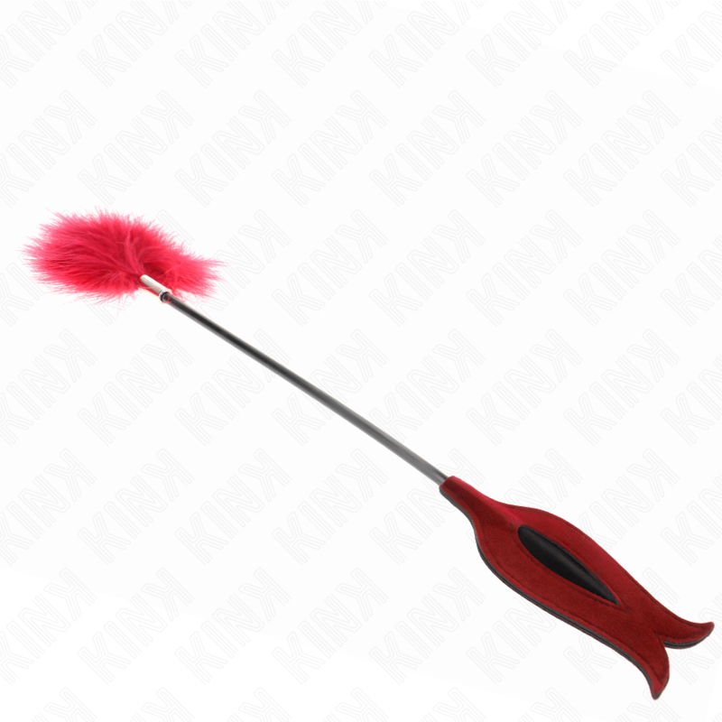 KINK - TICKLE FEATHERS MIT ROSENFÖRMIGEM PADDEL 8 CM bei Secret Pulse im Erotikshop