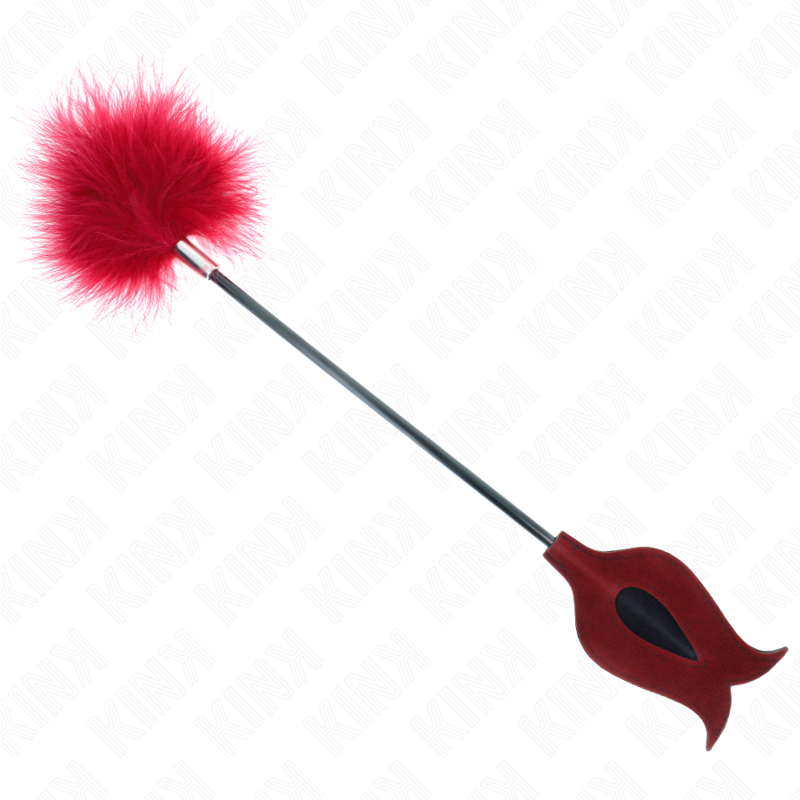 KINK - TICKLE FEATHERS MIT ROSENFÖRMIGEM PADDEL 8 CM BDSM-Zubehör diskret online kaufen