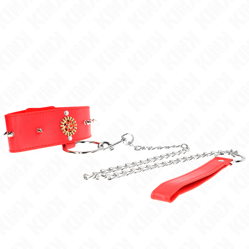 KINK Rote Diamantkette mit Gürtel – 65 cm, verstellbar 35–51 cm | 7 cm breit BDSM-Zubehör diskret online kaufen