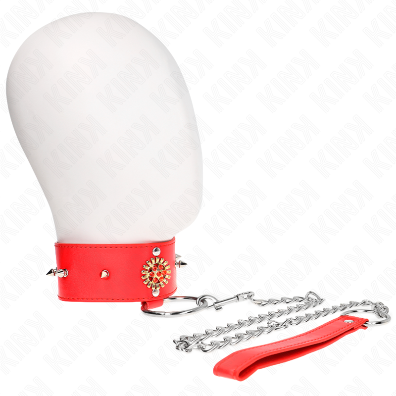 KINK Rote Diamantkette mit Gürtel – 65 cm, verstellbar 35–51 cm | 7 cm breit Produktansicht und Details