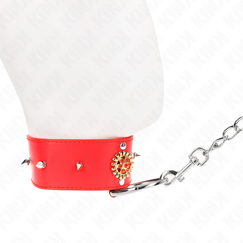 KINK Rote Diamantkette mit Gürtel – 65 cm, verstellbar 35–51 cm | 7 cm breit für sinnliche und diskrete Momente