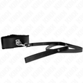 KINK Halskette mit Leine & silbernen Nieten – Modell 4 Schwarz, verstellbar 40–48 cm | 116 cm Band 6 cm BDSM-Zubehör diskret online kaufen