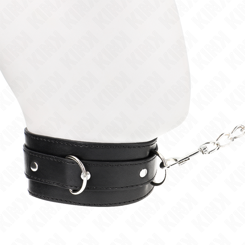 KINK Halsband mit Gürtel & Riemen – 65 cm Schwarz | Breite 4,5 cm bei Secret Pulse im Erotikshop