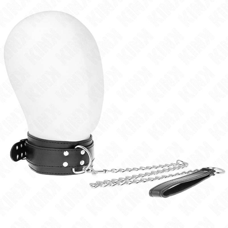 KINK Halskette mit Riemen & silberner Schnalle – verstellbar 33–46 cm | 65 cm Band Produktansicht und Details