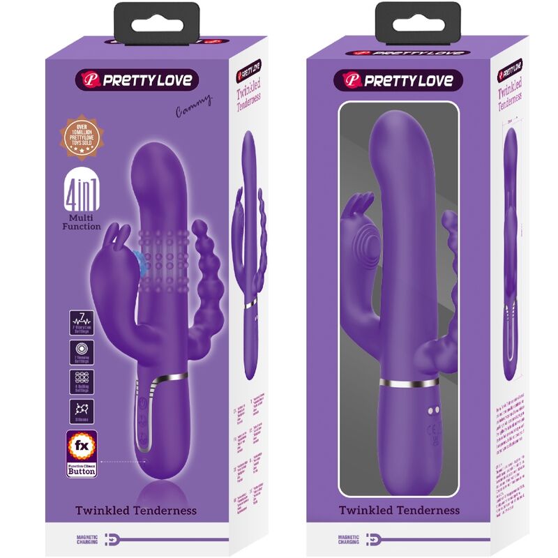 PRETTY LOVE - CAMMY TRIPLE VIBRATOR MULTIFUNKTION 4 IN 1 LILA – Vibrator Bild 17