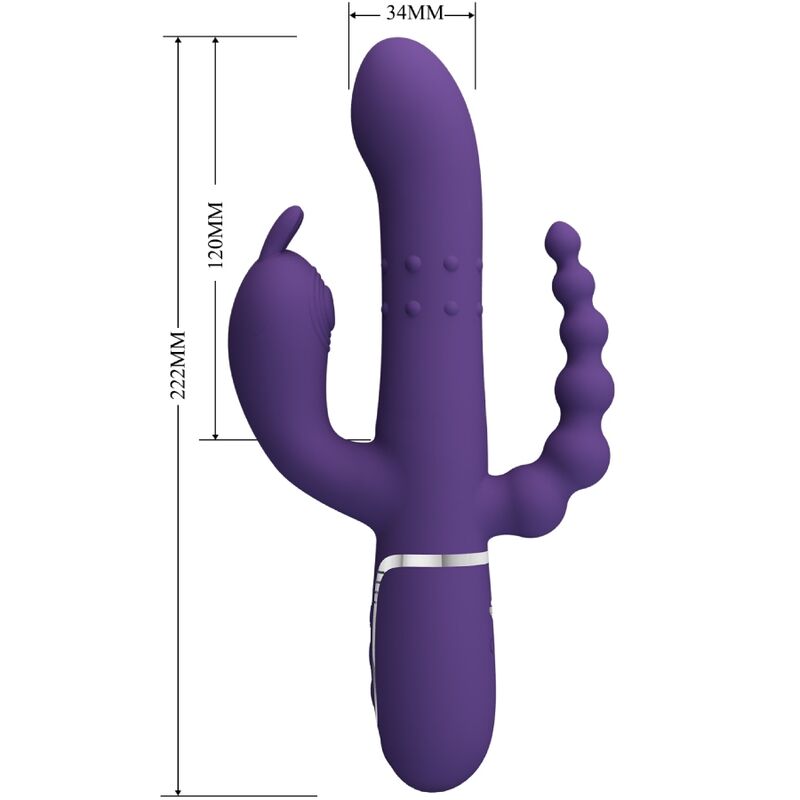 PRETTY LOVE - CAMMY TRIPLE VIBRATOR MULTIFUNKTION 4 IN 1 LILA – Vibrator Bild 13