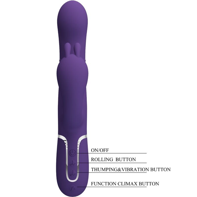PRETTY LOVE - CAMMY TRIPLE VIBRATOR MULTIFUNKTION 4 IN 1 LILA – Vibrator Bild 10