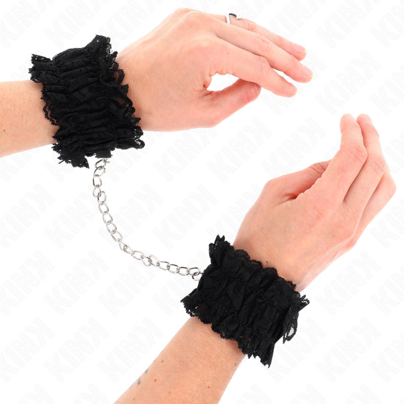 KINK - ELASTISCHE HANDGELENKSFESSELN AUS SPITZE NEGRO bei Secret Pulse im Erotikshop