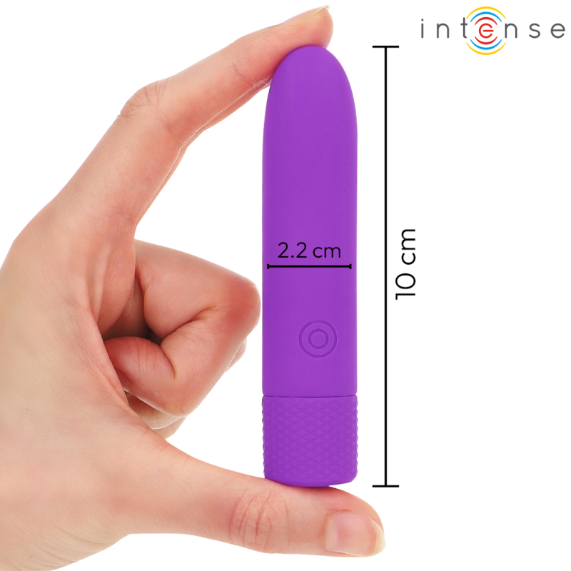 INTENSE - SYMONE USB WIEDERAUFLADBARER VIBRIERENDER BULLET 8 VIBRATIONEN LILA 10 X 2,2 CM – Vibrator Bild 7