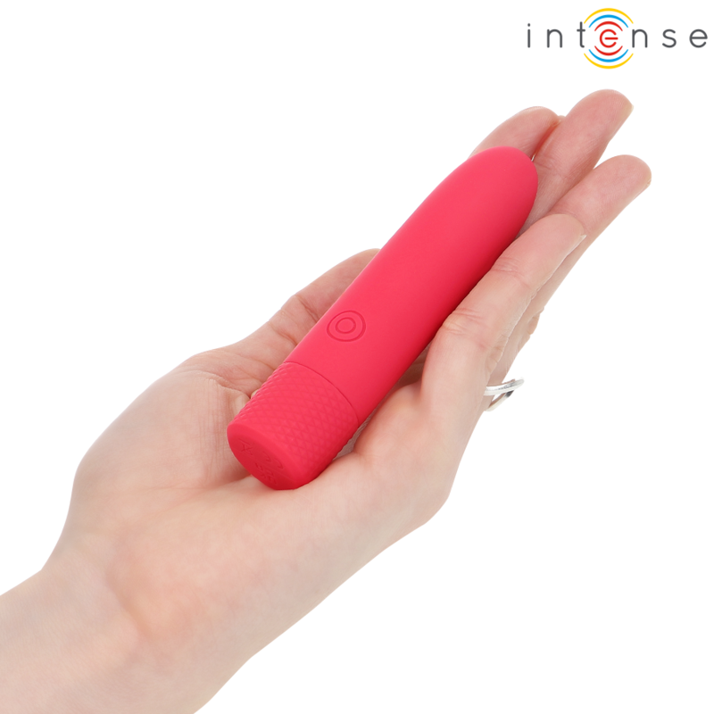 INTENSE - SYMONE USB WIEDERAUFLADBARER VIBRIERENDER BULLET 8 VIBRATIONEN ROT 10 X 2,2 CM – Vibrator Bild 12