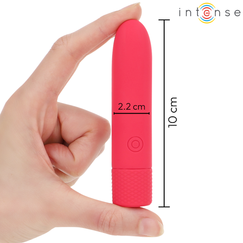INTENSE - SYMONE USB WIEDERAUFLADBARER VIBRIERENDER BULLET 8 VIBRATIONEN ROT 10 X 2,2 CM – Vibrator Bild 8