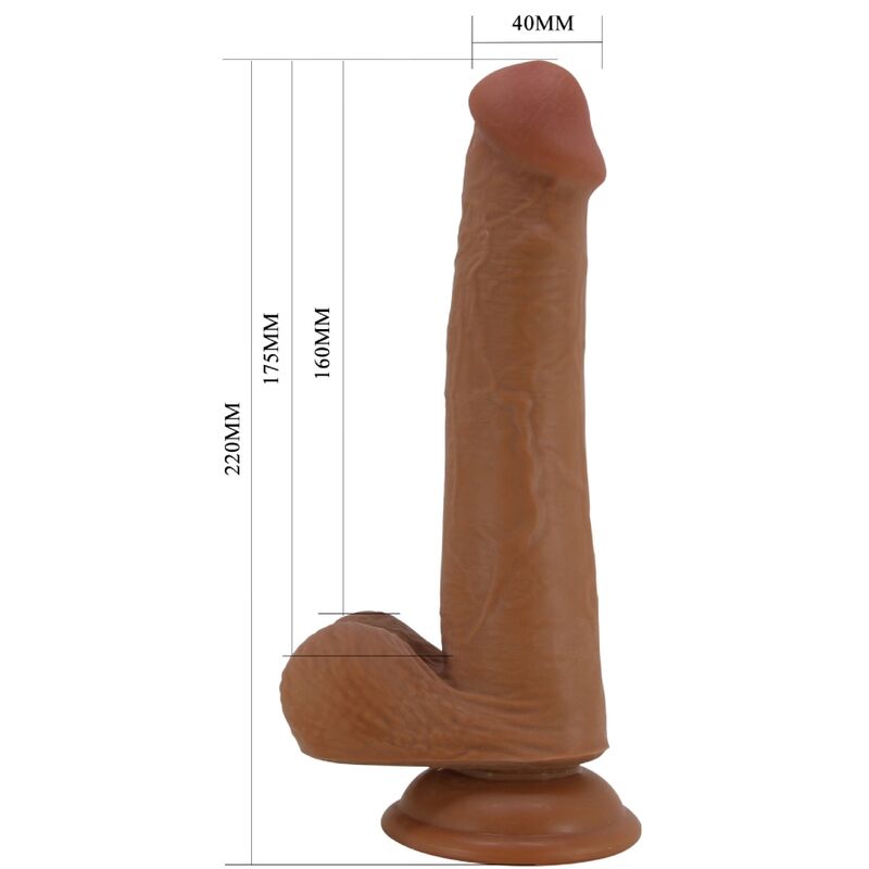 Pretty Love Großer Realistischer Dildo 22 cm – Saugnapf Braun hochwertiges Intimtoy