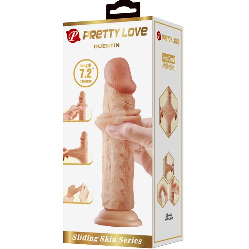 PRETTY LOVE - QUENTIN REALISTISCHER DILDO 18 CM FLEISCH bei Secret Pulse im Erotikshop