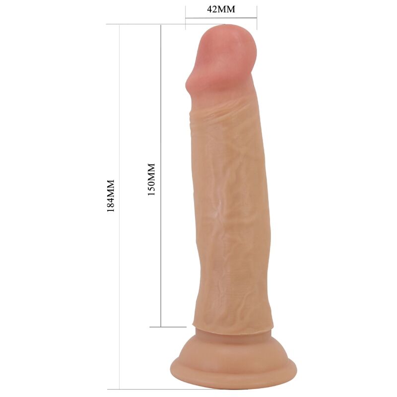 PRETTY LOVE - QUENTIN REALISTISCHER DILDO 18 CM FLEISCH Produktansicht und Details