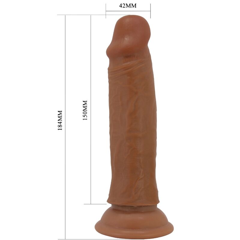 PRETTY LOVE - QUENTIN REALISTISCHER DILDO 18 CM BRAUN hochwertiges Intimtoy