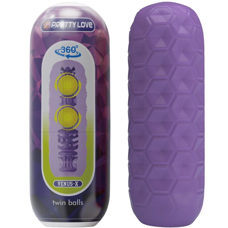 PRETTY LOVE - TWIN BALLS MÄNNLICHER MASTURBATOR LILA Masturbator diskret online kaufen