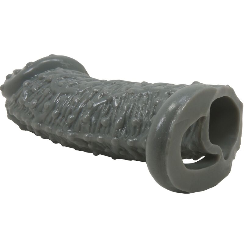 PRETTY LOVE - REALISTISCHER PENISVERGRÖSSERER UND VERZÖGERUNGSHÜLSE MODELL 2 GRAU realistischer Dildo diskret online kaufen