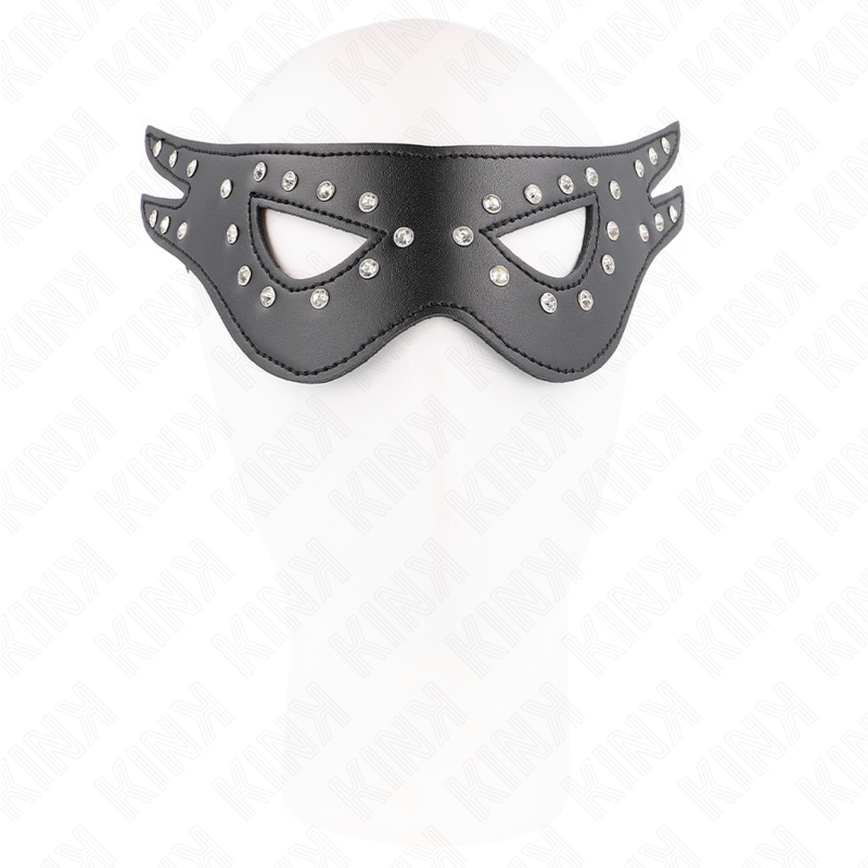 KINK Sexy Kunstledermaske – Modell 2, 27 x 13 cm | Verführerisches Accessoire Produktansicht und Details