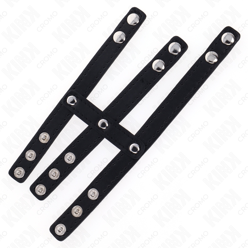 KINK - DREIFACH LEDER PENISRING MIT DRUCKVERSCHLUSS – Penisring Bild 11