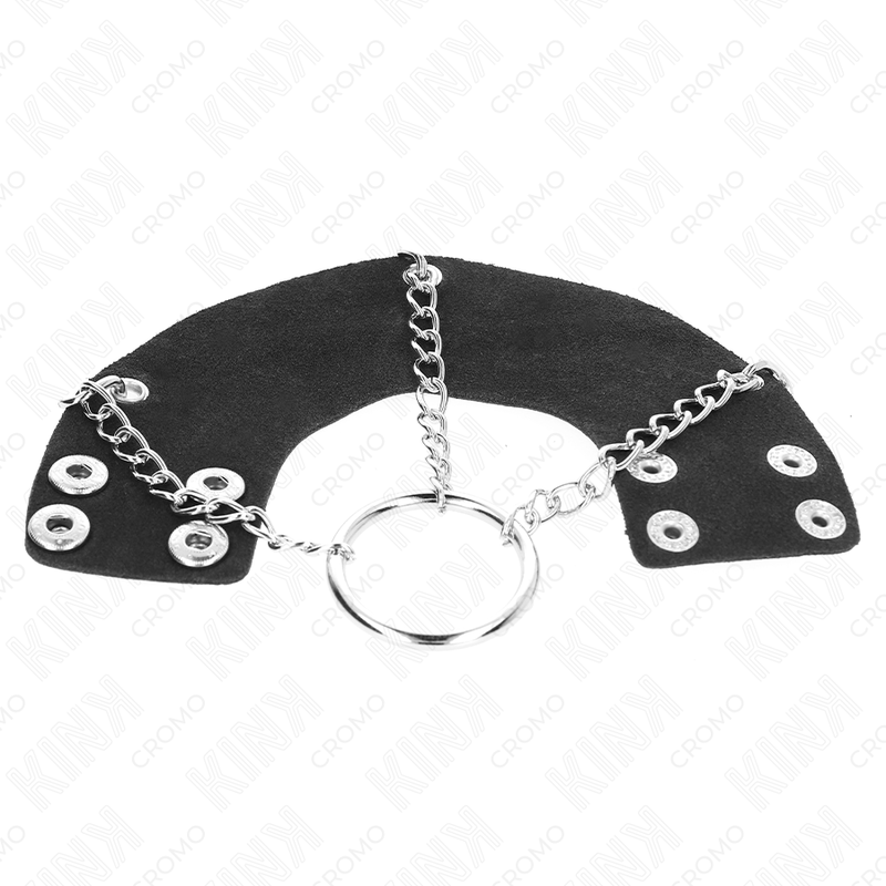 KINK - PENISRING 4 CM KETTE 7 CM METALL MIT LEDERGURTE hochwertiges Zubehör