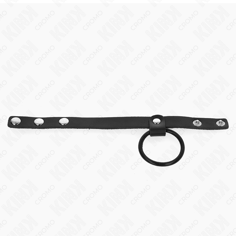 KINK - PENISRING AUS SILIKON 3,8 CM UND HODENTEIL AUS LEDER 22 X 1,5 CM hochwertiges Zubehör