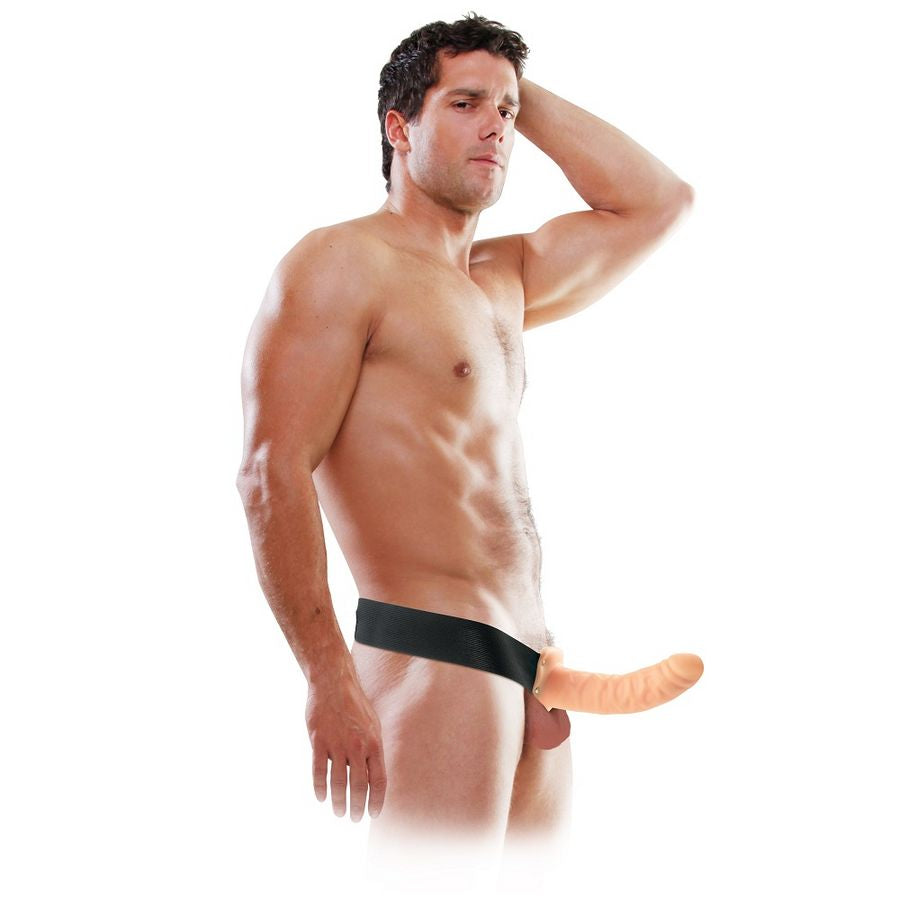 Fetish Fantasy Series 8" Hohldildo Strap-On Natur, inkl. Liebesmaske bei Secret Pulse im Erotikshop