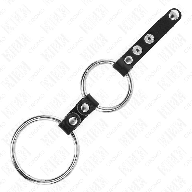 KINK - DOPPELTER PENISRING 3,8 CM BIS 5 CM DURCH LEDER VERBUNDEN Penisring diskret online kaufen