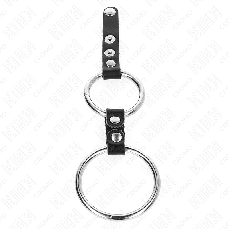 KINK - DOPPELTER PENISRING 3,8 CM BIS 5 CM DURCH LEDER VERBUNDEN bei Secret Pulse im Erotikshop