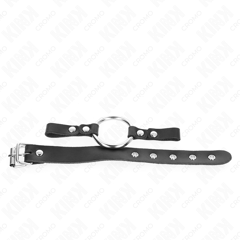 KINK - PENISRING AUS LEDER MIT SCHNALLVERSCHLUSS 22 X 2 CM MIT METALLRING 4 CM bei Secret Pulse im Erotikshop