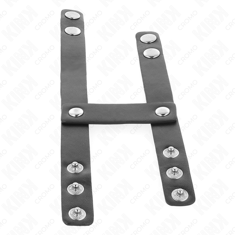KINK - VERSTELLBARER DOPPELTER PENISRING AUS LEDER Produktansicht und Details