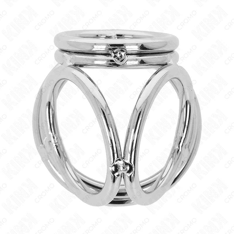KINK - DREIFACH CHROM METALL PENISRING 3,8 CM BIS 5 CM MODELL 1 bei Secret Pulse im Erotikshop
