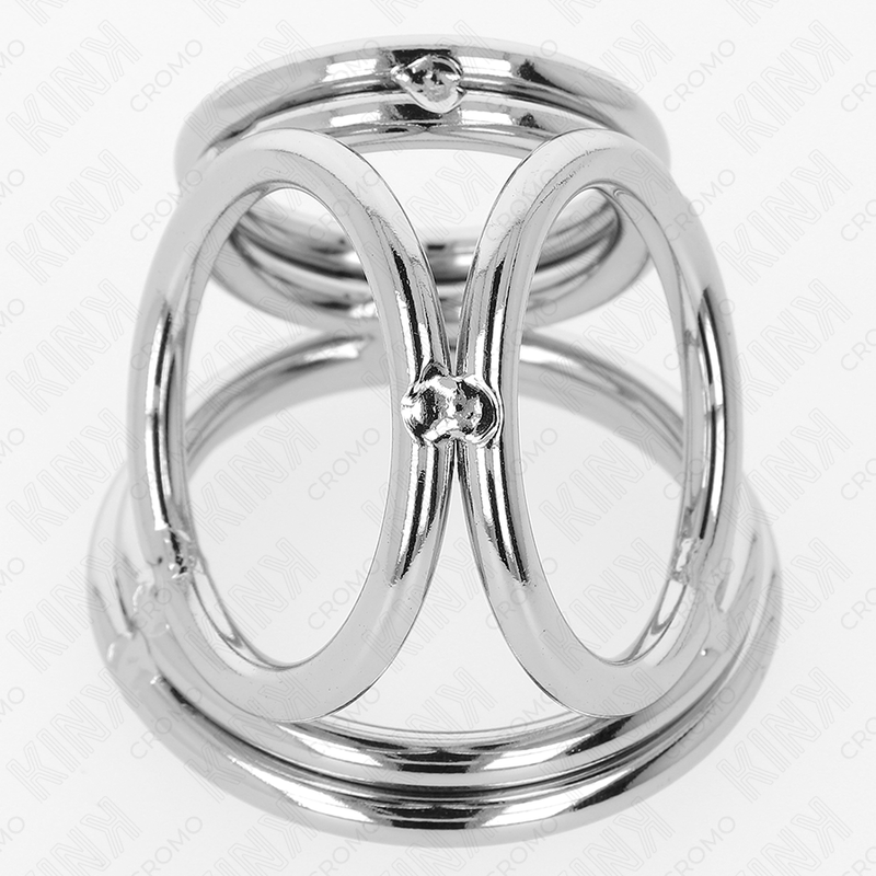 KINK - DREIFACH CHROM METALL PENISRING 3,8 CM BIS 5 CM MODELL 1 für sinnliche und diskrete Momente