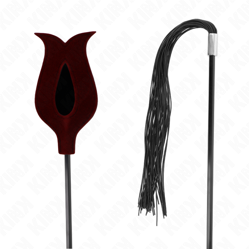 KINK - ROSENFORM QUASTENPEITSCHE AUS SILIKON 45 CM hochwertiges Zubehör