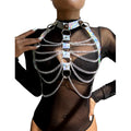 SUBBLIME - 953737 BRUSTGURT MIT RINGEN UND KETTEN SILBER EINE GRÖSSE – Erotik-Schmuck Bild 1