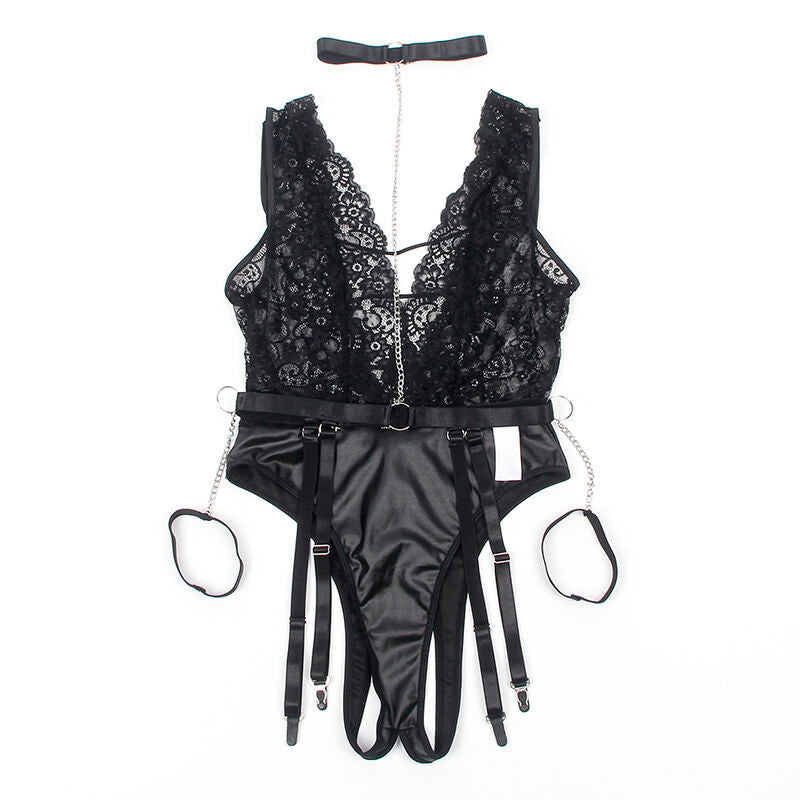 SUBBLIME - 954383 SEXY BODY MIT STRUMPFGÜRTEL SCHWARZ S/M – Dessous-Body Bild 5