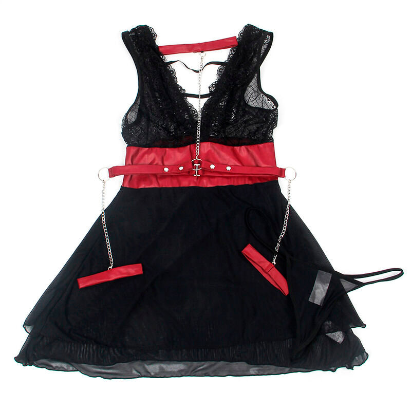 SUBBLIME - 954420 BONDAGE-KLEID AUS SPITZE SCHWARZ S/M – Dessous-Kleid Bild 7