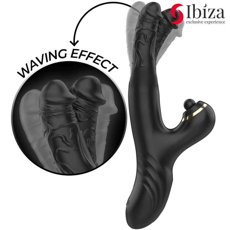 IBIZA Zwei Drachen Doppelvibrator – Klitoris- & G-Punkt-Stimulation, Schwarz – Klitorisstimulator Bild 3