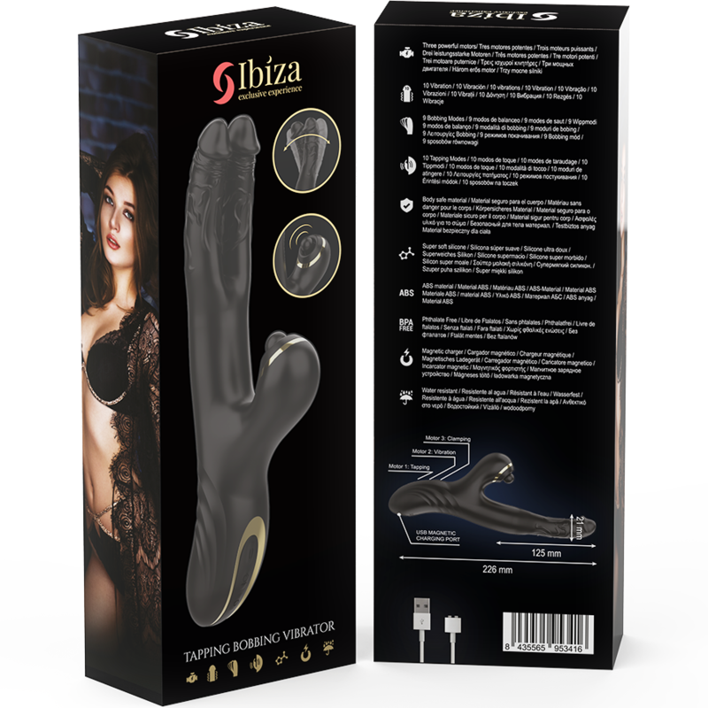 IBIZA Zwei Drachen Doppelvibrator – Klitoris- & G-Punkt-Stimulation, Schwarz – Klitorisstimulator Bild 11