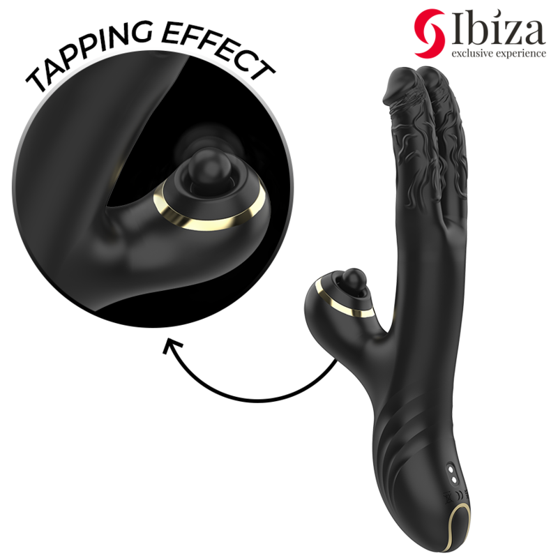 IBIZA Zwei Drachen Doppelvibrator – Klitoris- & G-Punkt-Stimulation, Schwarz – Klitorisstimulator Bild 8