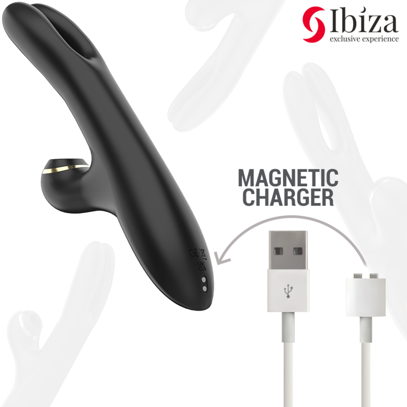 IBIZA Doppelvibrator Klemme – Schwarzer Doppelklemmen-Vibrator, Wasserdicht & USB – Vibrator Bild 9